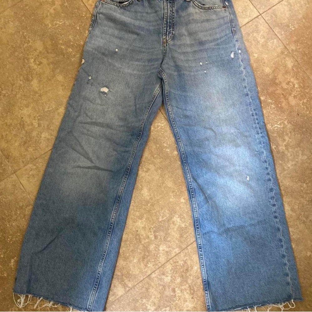 Zara mid rise loose jeans